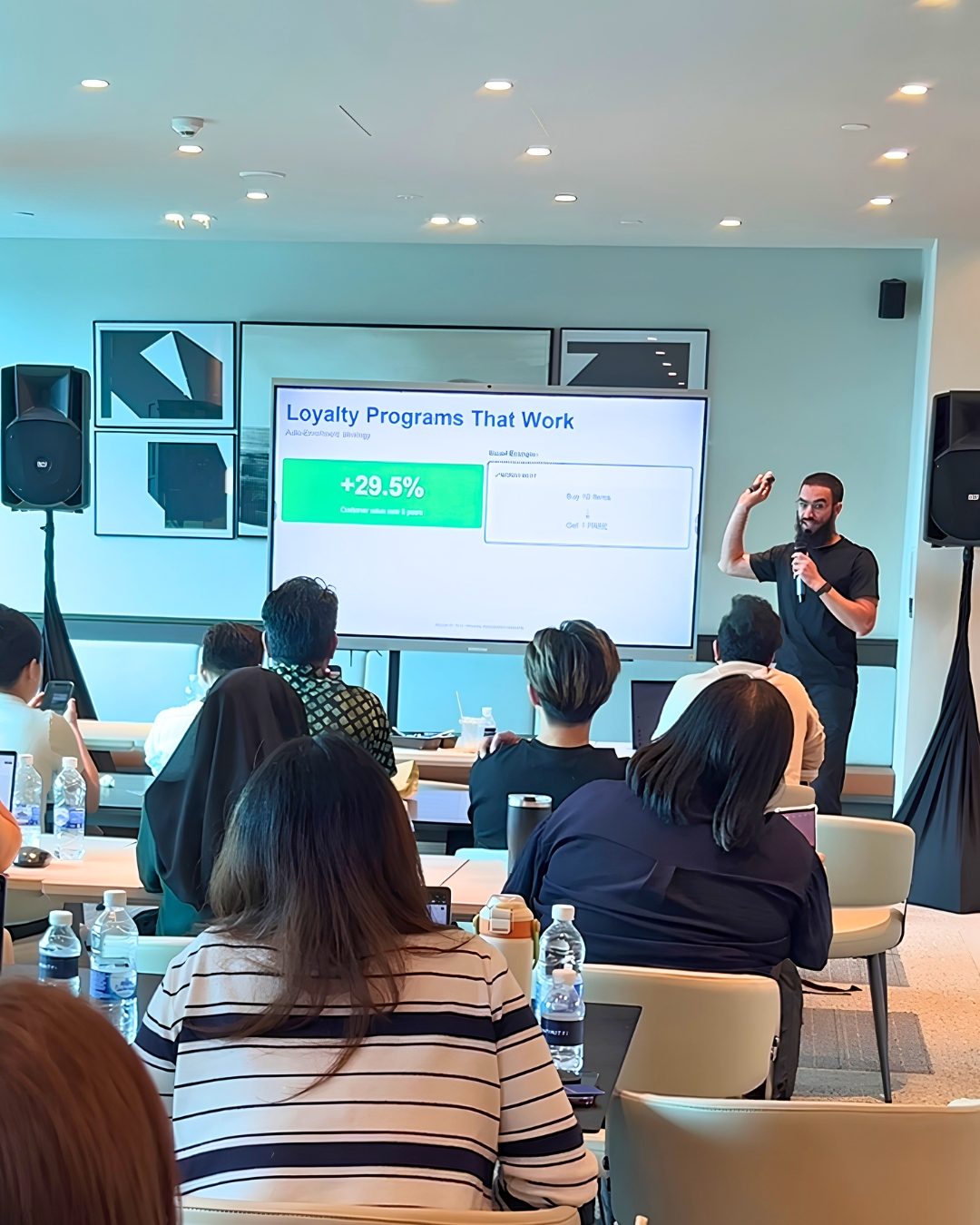 Faisal Hourani teaching at Build Your AI Marketing Team